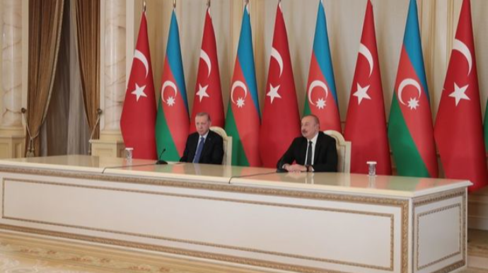 Azərbaycan və Türkiyə prezidentləri mətbuata bəyanatlarla çıxış ediblər -  FOTO - VİDEO 