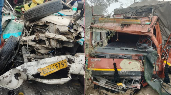 Mikroavtobusla yük maşınının toqquşması nəticəsində 9 nəfər ÖLDÜ