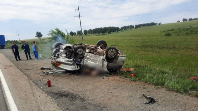 İki “VAZ” toqquşdu: 6 ölü - FOTOlar 