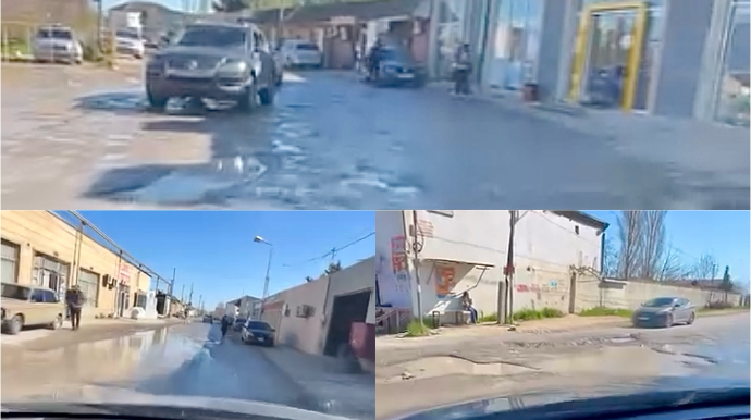 Gülçülük Sovxozunda çuxurlu yol sakinləri təngə gətirib – İllərdir həlli yoxdur - VİDEO