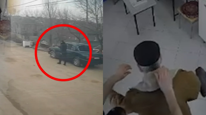 Müştərinin saçını kəsib sonra başına torba keçirib təqaüdünü taladı - VİDEO