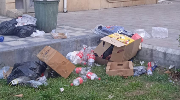 Bərdədə küçəni zibilləyən 7 nəfər cərimələnib  - FOTO