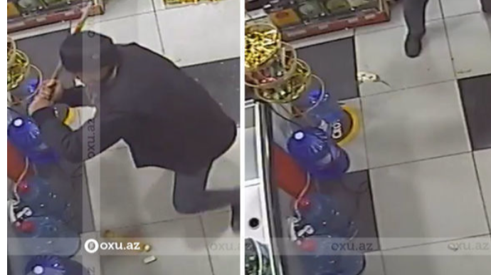 Инцидент в магазине в Нефтчалинском районе: покупатель крушит прилавки  - ВИДЕО