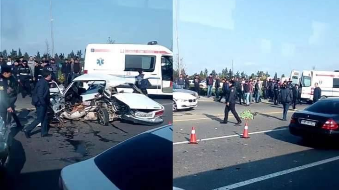 "Aeroport" yolunda dəhşətli QƏZA   - FOTO