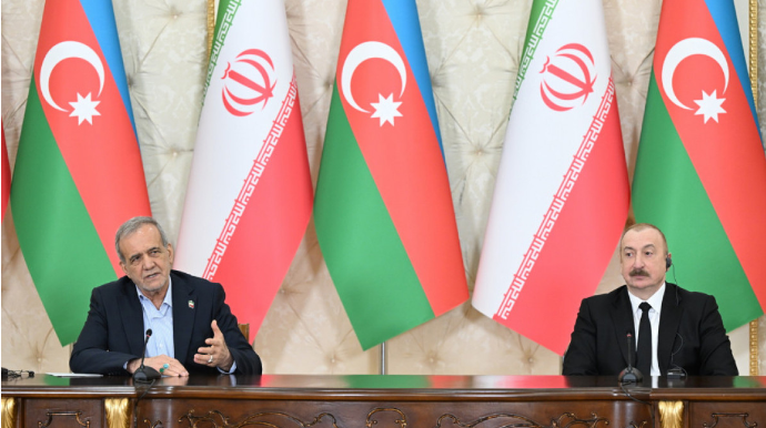 Azərbaycan və İran prezidentləri mətbuata bəyanatlarla çıxış ediblər - FOTO 