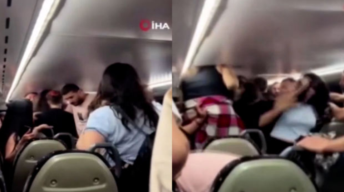 İstanbulda ictimai nəqliyyatda qadınlar kişilərə hücum etdilər - VİDEO