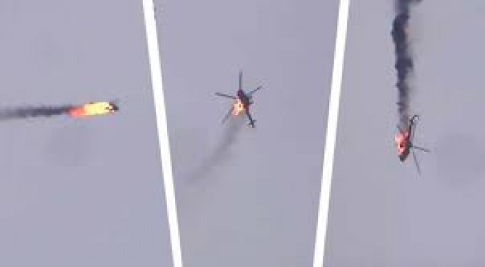 Suriya ordusunun helikopteri vurulub, 2 pilot ölüb