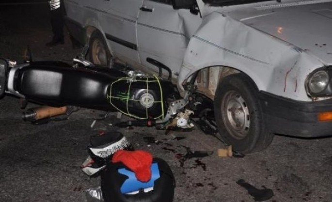 Türkiyədə motosiklet qəzası: azərbaycanlı yaralandı - VİDEO