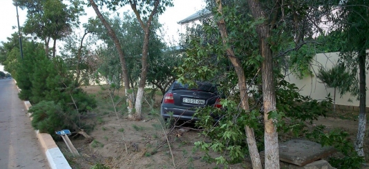 Sərxoş sürücünün törətdiyi qəzada 3 nəfər yaralandı - FOTOLAR