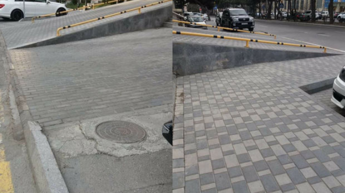 Bakıda piyadaların yolu zəbt edildi - FOTOFAKT 