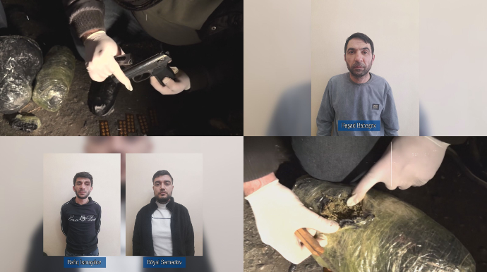 Silahlı şəxsdən 10 kiloqram narkotik aşkarlandı - FOTO - VİDEO