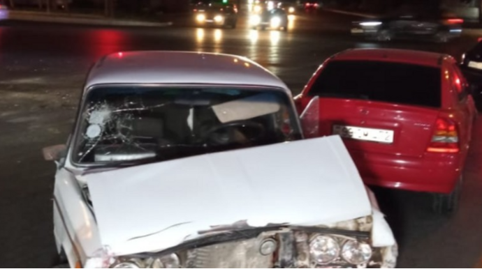 İmişlidə iki avtomobil toqquşub, xəsarət alan var 