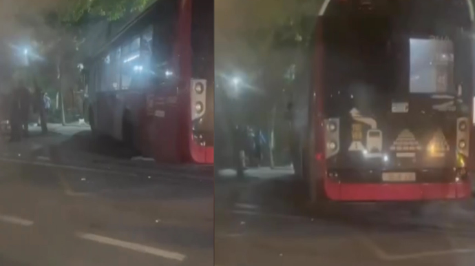 Bakıda avtobus mağazaya çırpılıb - FOTO - VİDEO