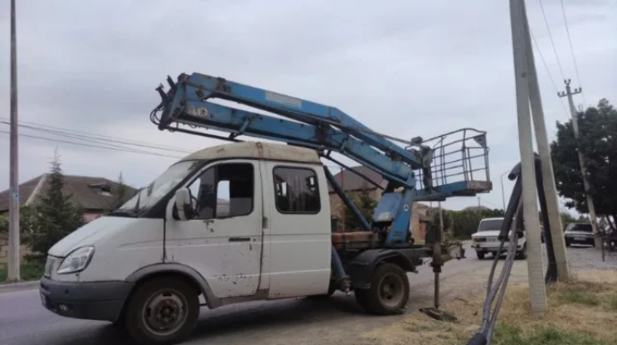 Xaçmazda kəndlərin işığı bərpa olundu - FOTOLAR