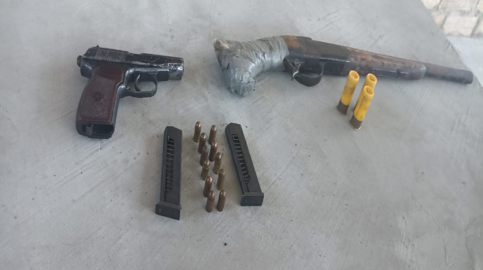 Bərdə sakinindən odlu silah götürülüb  - FOTO