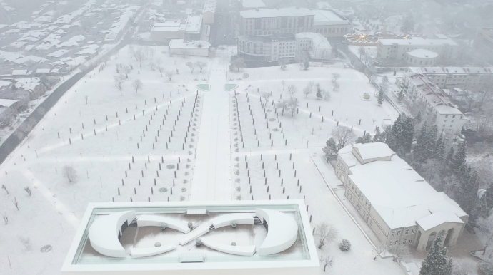 Xankəndiyə qar yağır - FOTOLAR 