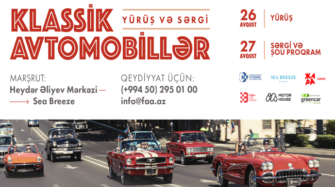 Bakıda klassik avtomobillərin yürüşü olacaq 