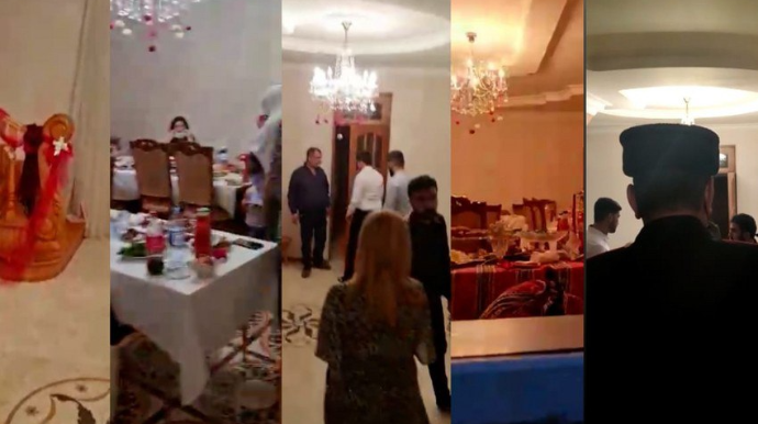 Sabunçuda nişan mərasiminində iştirak edən 20 nəfər cərimə edildi  - FOTO - VİDEO