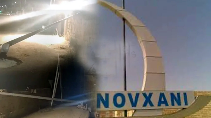 İşıq dirəyi aşıb, ərazi nəzarətsiz qalıb - NOVXANIDA TƏHLÜKƏ 