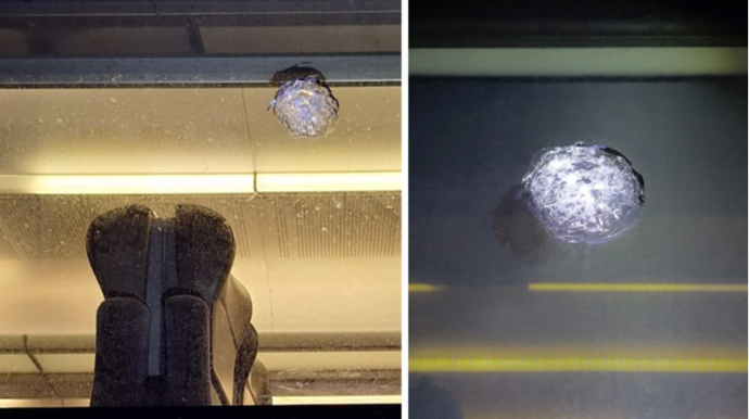 Polis sürət qatarına daş atan yeniyetmələri müəyyən edib - FOTO 