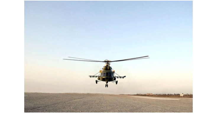 Helikopterlərlə uçuş məşqləri keçirilib - VİDEO 