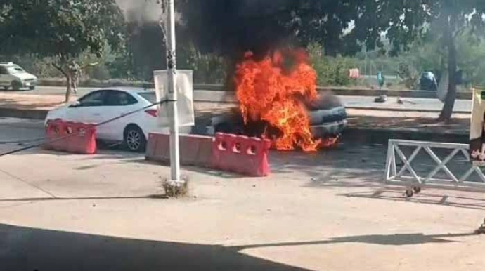 Məhkəmə yaxınlığında avtomobil partlayışı baş verdi 