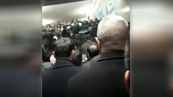 "Koroğlu" metrosunda "insan seli" - VİDEO 