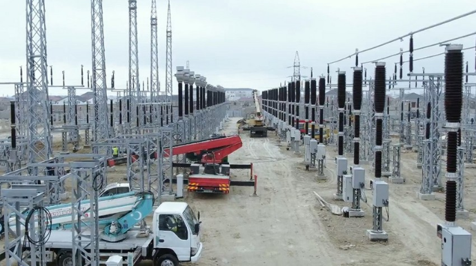 Bakıda yeni elektrik yarımstansiyası tikilir  - FOTO - VİDEO