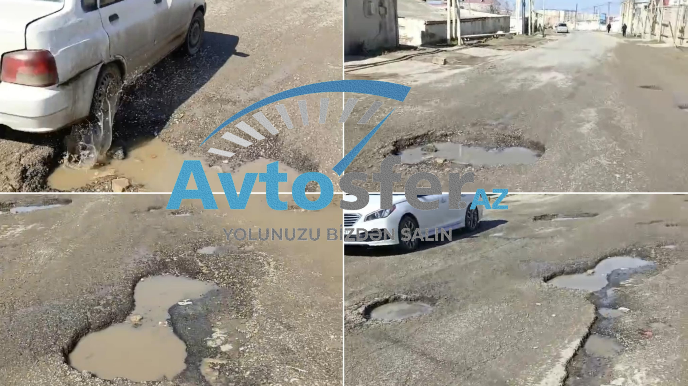 Hökməli yollarındakı vəziyyət: Çuxurlar sürücülərin qəza törətməsinə səbəb olur - VİDEO - YENİLƏNİB
