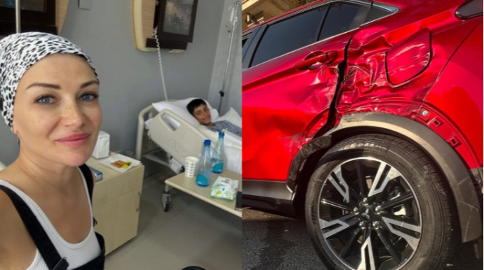 Oğlu xəstəxanalıq oldu,  özü avtomobil qəzası keçirtdi - FOTO 