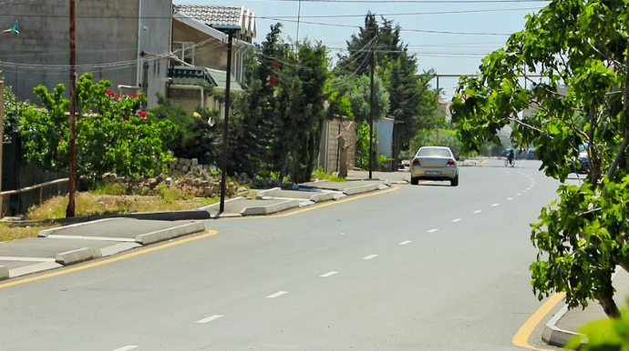 Ramana qəsəbəsinin mərkəzi küçəsi əsaslı şəkildə təmir olunub - FOTO