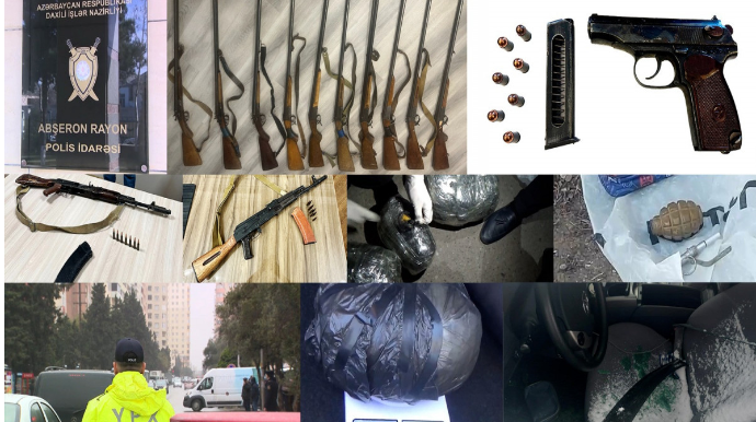 Abşeronda xeyli silah və narkotik aşkarlanıb   - VİDEO