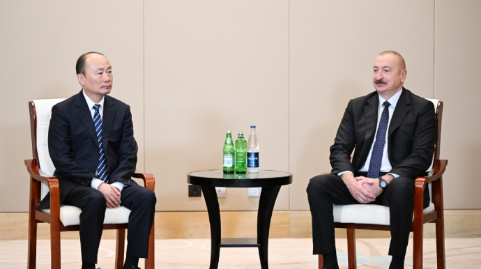 Prezident “China National Chemical Engineering”  şirkətinin sədri ilə görüşdü - FOTO