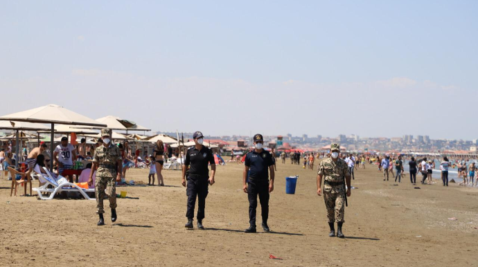 Çimərliklərdə nəzarət tədbirləri həyata keçirilir  - FOTO