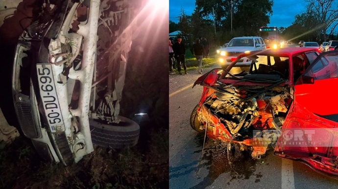 Xaçmazda avtomobillərin toqquşması nəticəsində 4 nəfər xəsarət alıb