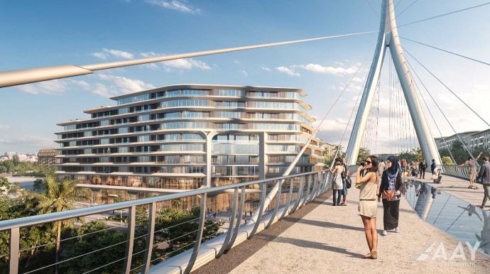 В Баку строится уникальный подвесной пешеходный мост - ФОТО