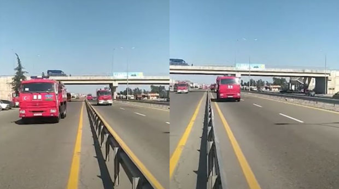 Türkiyəyə yola düşən yanğınsöndürənlərimiz  - VİDEO