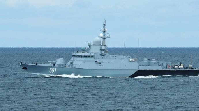 Rusiya gəmiləri Xəzər dənizində təlimlər keçirib  - VİDEO