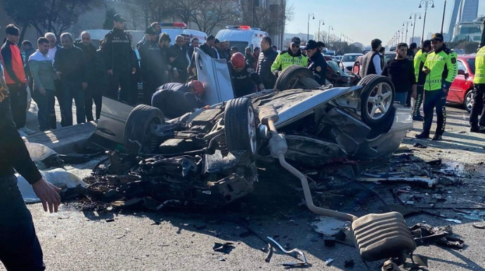 TƏBİB Bakıda baş verən yol qəzası ilə bağlı məlumat yaydı