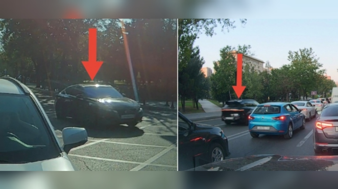 В Баку на этой улице водители массово нарушают правила - ВИДЕО