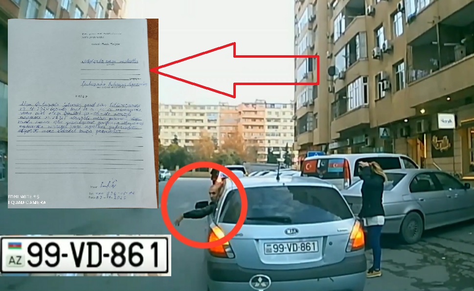 Xanıma qarşı kobudluq edən sürücüdən növbəti şikayət: "qəza törədib qaçdı" -FOTO- VİDEO 
