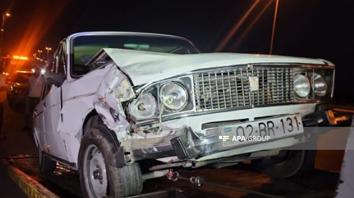 Aeroport yolunda “Vaz 2106” “Nissan”la toqquşdu  - FOTO