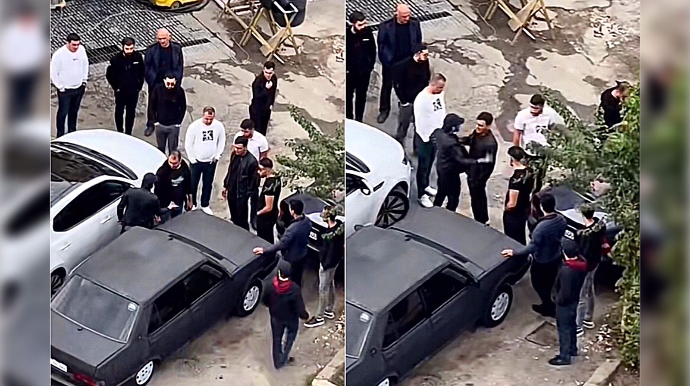 Baş vermiş qəza “Tofaş” sürücüsünü özündən çıxartdı   - VİDEO