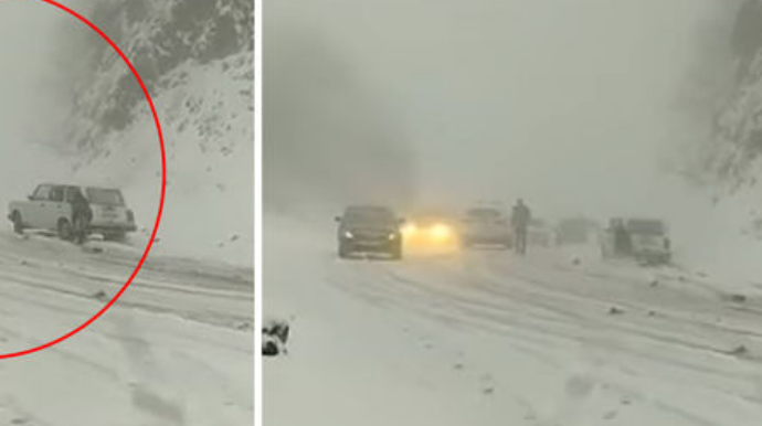 Ağsu dolaylarında nəqliyyatın hərəkəti çətinləşib - VİDEO 