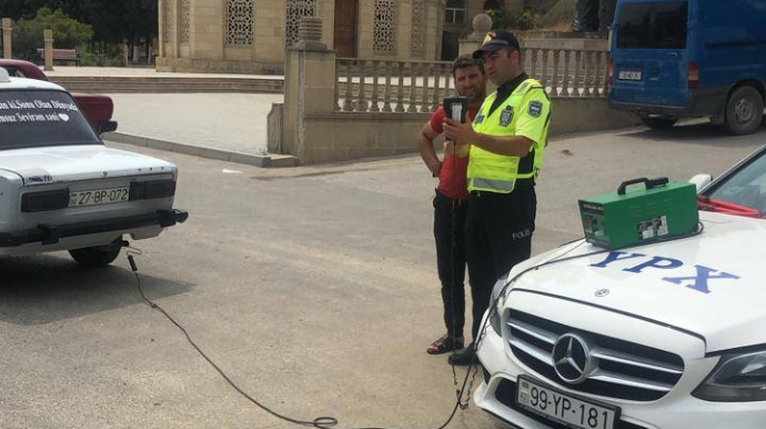 Şabranda yol polisi “Təmiz hava“  aylığı ilə bağlı tədbir keçirib  - FOTO