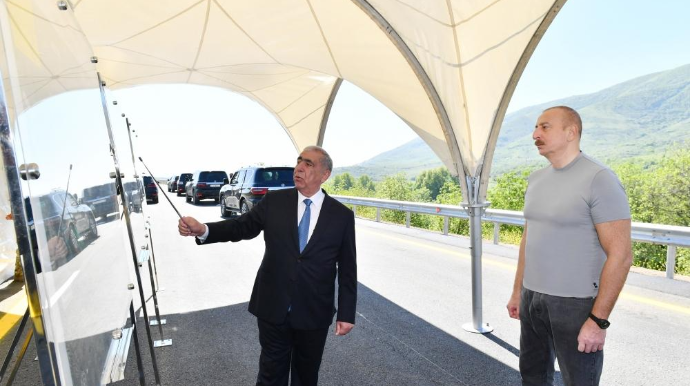 Prezident Şükürbəyli-Cəbrayıl-Hadrut yolunun açılışını etdi   - YENİLƏNİB - FOTO