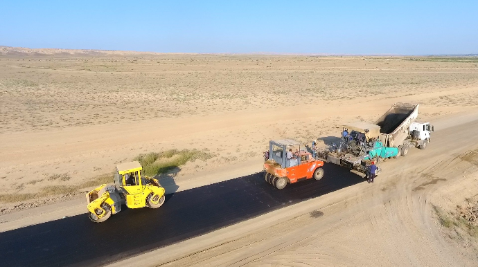 Samuxda 40 km-lik yerli əhəmiyyətli yolun yenidən qurulması yekunlaşır - FOTO