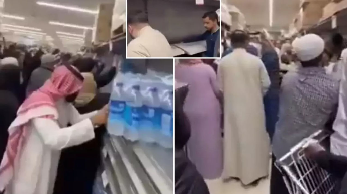 Qida ehtiyatı azaldı, marketlərdə ərzaq davası düşdü - VİDEO