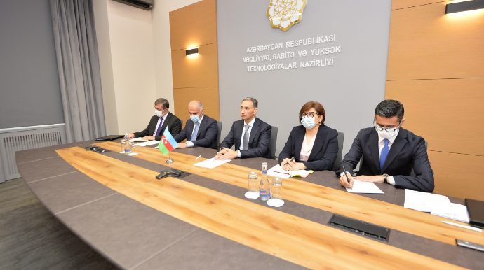 Çin və Azərbaycan nəqliyyat nazirlərinin görüşü keçirilib  - FOTO