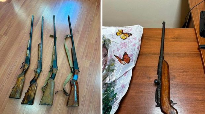 Vətəndaşlar odlu silahları polisə təhvil verdi  - FOTO